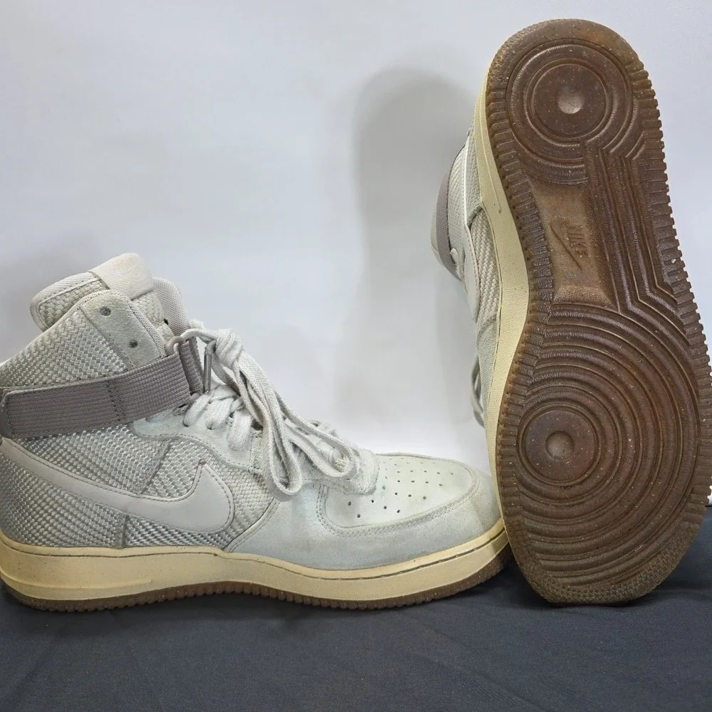 Nike Air Force 1 Hi Premium Light Bone‎ 654440 004 Men's US Size 12 2015